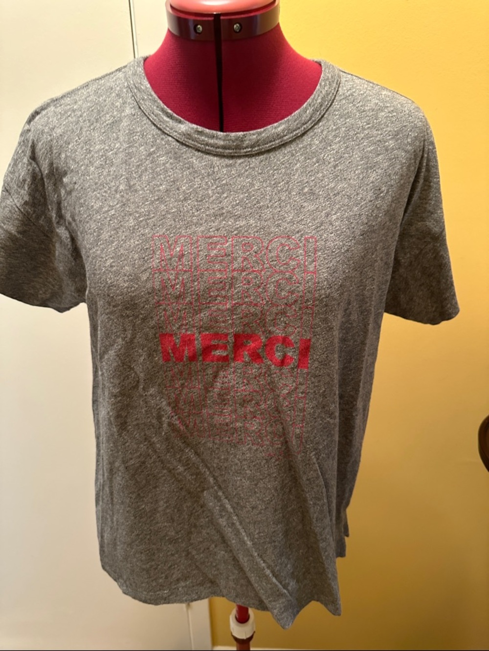 Rag and Bone Grey Vintage Merci T-Shirt Classic - Picture 4 of 14